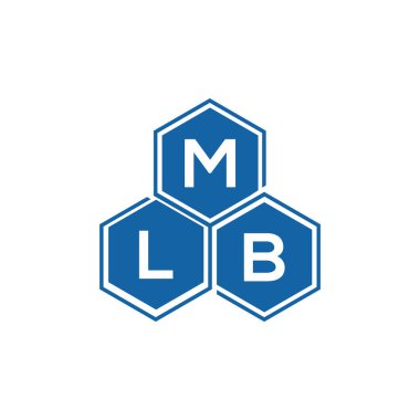 Beyaz arka planda MLB harfi logo tasarımı. MLB yaratıcı harflerin baş harfleri logo kavramı. MLB harf tasarımı.