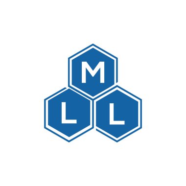 Beyaz arkaplanda MLL harf logosu tasarımı. Yaratıcı harflerin baş harfleri logo konsepti. MLL harf tasarımı.