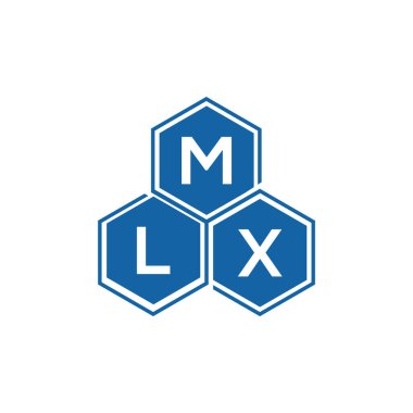 Beyaz arka planda MLX harfli logo tasarımı. MLX yaratıcı harflerin baş harfleri logo kavramı. MLX harf tasarımı.