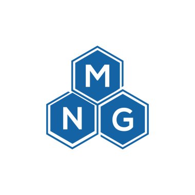 Beyaz arka planda MNG harf logosu tasarımı. MNG yaratıcı harflerin baş harfleri logo kavramı. MNG harf tasarımı.
