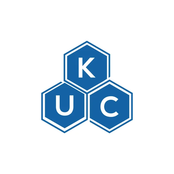 Kuc Lettera Logo Design Sfondo Bianco Kuc Creativo Iniziali Lettera — Vettoriale Stock