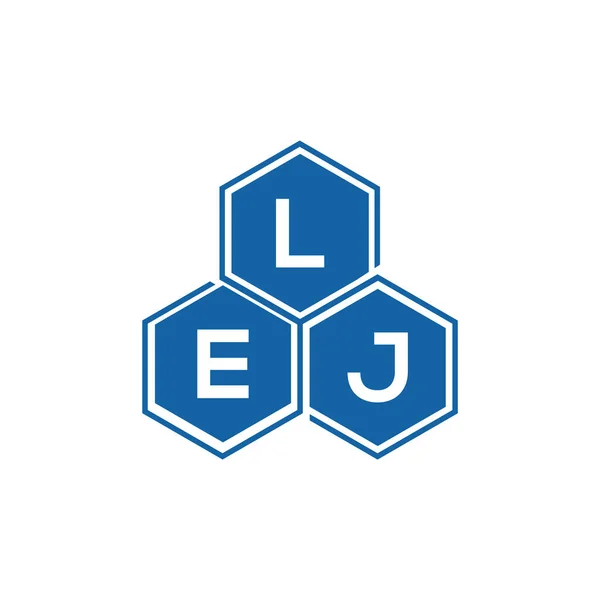 Logo Lej Lettera Disegno Sfondo Bianco Lej Creativo Iniziali Lettera — Vettoriale Stock