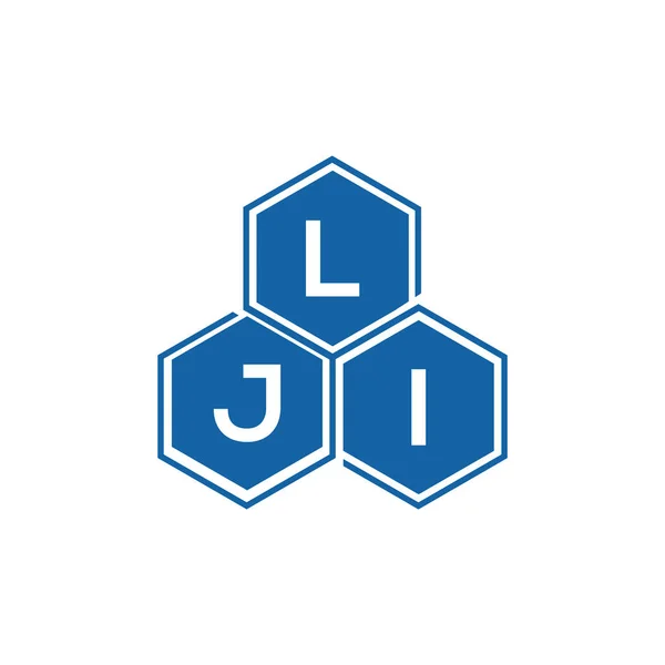 Lzblji Lettera Logo Disegno Sfondo Bianco Lji Creativo Iniziali Lettera — Vettoriale Stock