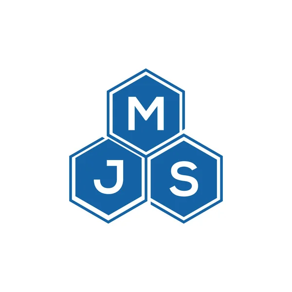 Дизайн Логотипу Літери Mjs Білому Тлі Творчі Ініціали Mjs Концепція — стоковий вектор