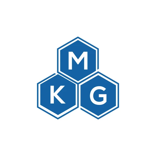 Diseño Del Logotipo Letra Mkg Sobre Fondo Blanco Mkg Iniciales — Vector de stock
