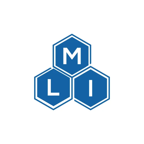 Mli字母标识的白色背景设计 Mli创意的首字母首字母标识概念 Mli字母设计 — 图库矢量图片