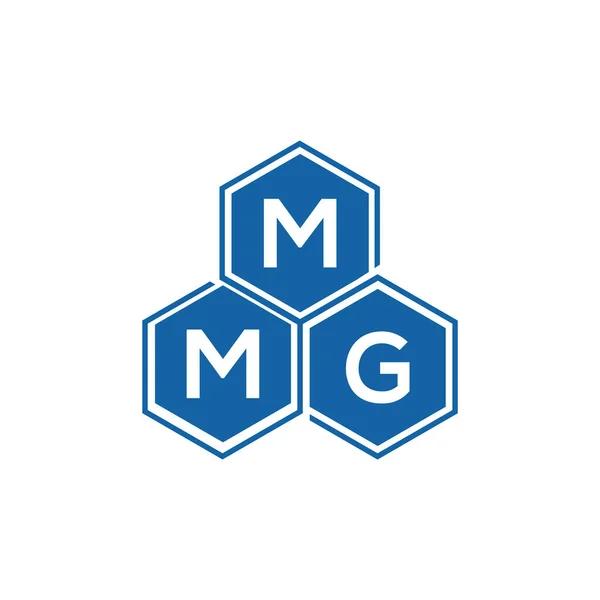 Diseño Del Logotipo Letra Mmg Sobre Fondo Blanco Mmg Iniciales — Vector de stock