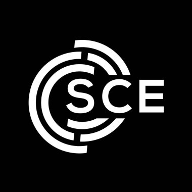 AGİT mektup logosu tasarımı. AGİT başharflerinin baş harfleri logo konsepti. Siyah arkaplanda SCE harf tasarımı.