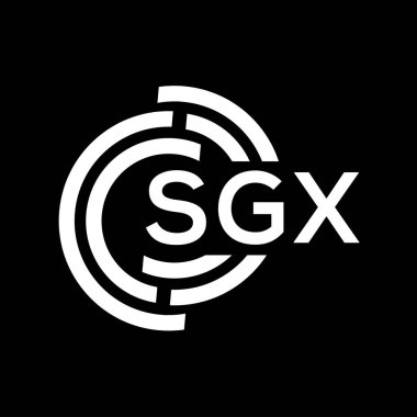 SGX harfli logo tasarımı. SGX monogram harflerin baş harfleri logo kavramı. Siyah arkaplanda SGX harf tasarımı. GGX harf logosu tasarımı. SGX monogram harflerin baş harfleri logo kavramı. Siyah arkaplanda SGX harf tasarımı.