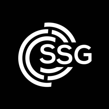 SSG harf logo tasarımı. SSG monogram harflerin baş harfleri logo kavramı. Siyah arkaplanda SSG harf tasarımı. SG harfi logo tasarımı. SSG monogram harflerin baş harfleri logo kavramı. Siyah arkaplanda SSG harf tasarımı.