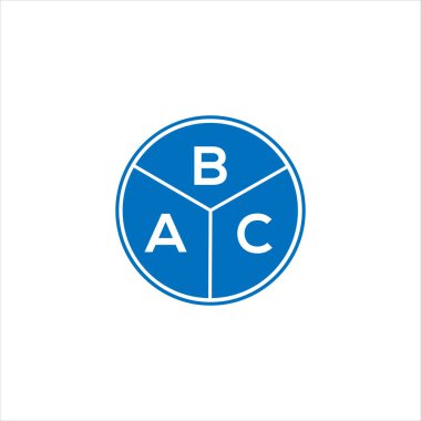 BAC harf logosu tasarımı. BAC baş harfleri logo konsepti. Siyah arkaplanda BAC harf tasarımı.