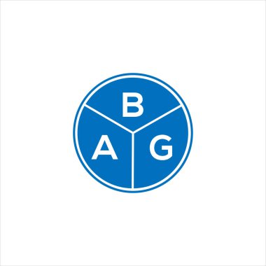 Poşet mektup logosu tasarımı. Bag monogram harflerin baş harfleri logo konsepti. Siyah arkaplanda çanta harfi tasarımı.