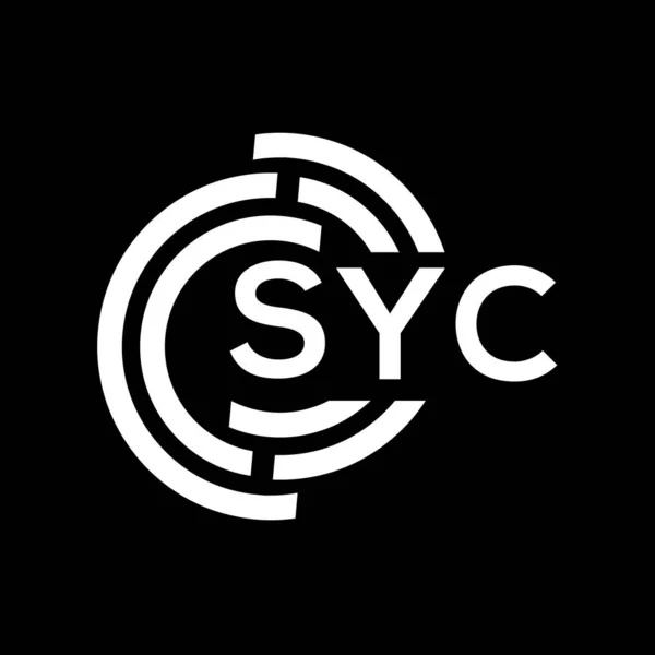 Projeto Logotipo Carta Syc Syc Monograma Iniciais Conceito Logotipo Carta —  Vetores de Stock