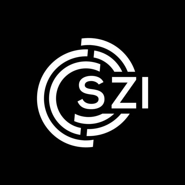 Szi Design Logotipo Carta Szi Monograma Iniciais Conceito Logotipo Carta — Vetor de Stock