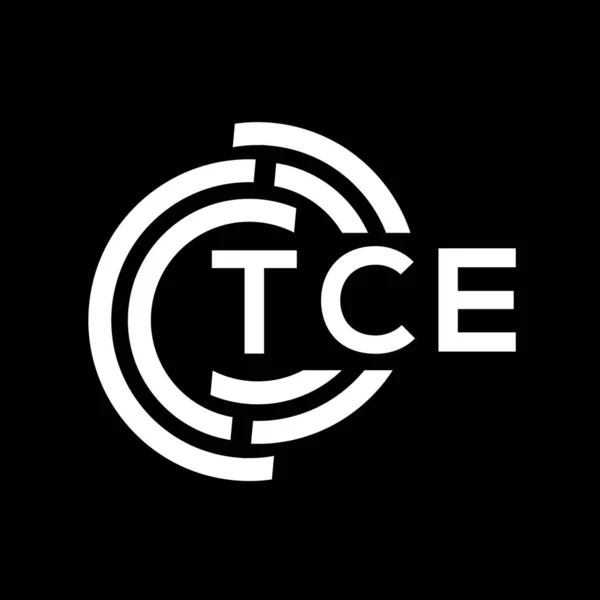 Tce Mektup Logosu Tasarımı Tce Başharflerinin Baş Harfleri Logo Konsepti — Stok Vektör