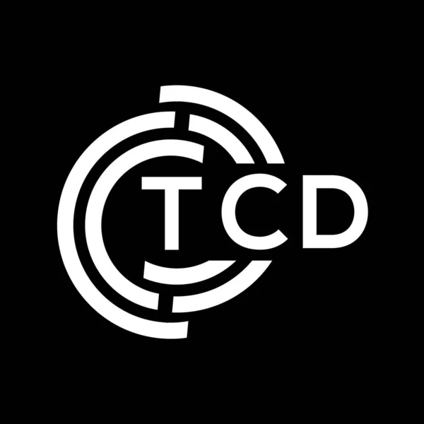 Tcd Mektup Logosu Tasarımı Tcd Monogram Harflerin Baş Harfleri Logo — Stok Vektör
