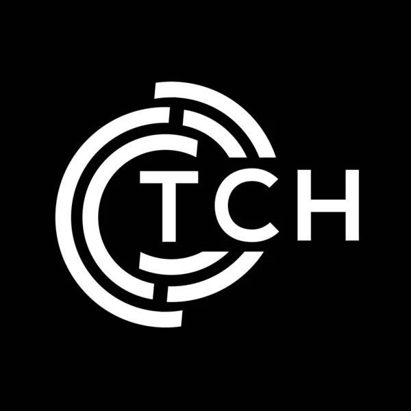 Tch Harfi Logo Tasarımı Tch Başharflerinin Baş Harfleri Logo Konsepti — Stok Vektör
