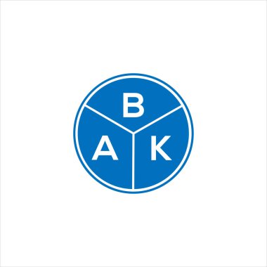 BAK mektup logosu tasarımı. BAK monogram harflerin baş harfleri logo kavramı. Siyah arkaplanda BAK harf tasarımı.