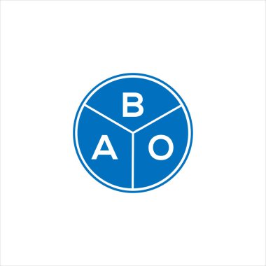 Bao Harf Logosu Tasarımı. Bao monogram harflerin baş harfleri logo kavramı. Siyah arkaplanda BAO harf tasarımı.