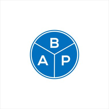 BAP harf logosu tasarımı. BAP monogram harflerin baş harfleri logo kavramı. Siyah arkaplanda BAP harf tasarımı.