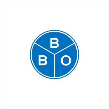 BBO harf logosu tasarımı. BBO monogram harflerin baş harfleri logo kavramı. Siyah arkaplanda BBO harf tasarımı.