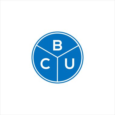 BCU harf logosu tasarımı. BCU monogram harfli logo kavramı. Siyah arkaplanda BCU harf tasarımı.