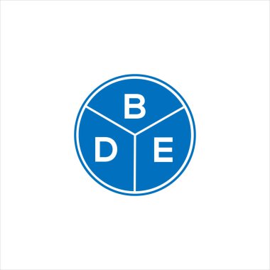 BDE harfi logo tasarımı. BDE başharflerinin baş harfleri logo konsepti. Siyah arkaplanda BDE harf tasarımı.