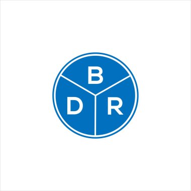 BDR harf logosu tasarımı. BDR monogram harflerin baş harfleri logo kavramı. Siyah arkaplanda BDR harf tasarımı.