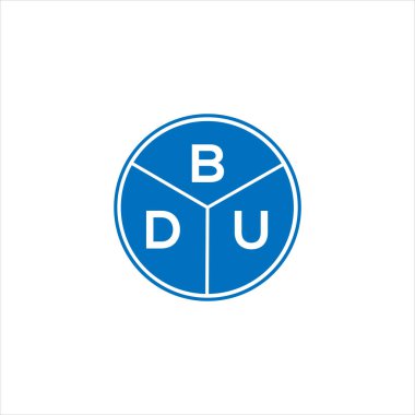 BDU mektup logosu tasarımı. BDU monogram harflerin baş harfleri logo kavramı. Siyah arkaplanda BDU harf tasarımı.