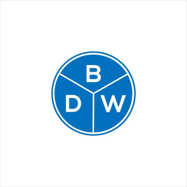 BDW harf logosu tasarımı. BDW monogram harflerin baş harfleri logo kavramı. Siyah arkaplanda BDW harf tasarımı.