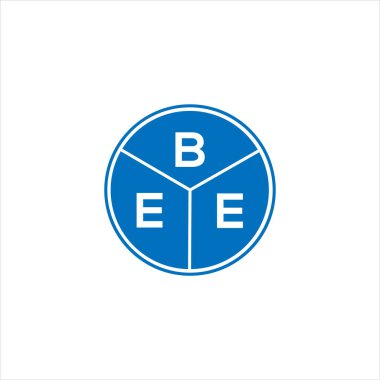 Bee harfi logo tasarımı. Bee monogram harflerin baş harfleri logo konsepti. Siyah arkaplanda arı harfi tasarımı.