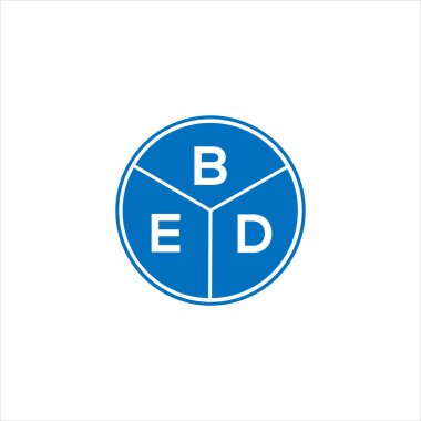 BED mektup logosu tasarımı. BED monogram harflerin baş harfleri logo kavramı. Siyah arkaplanda bED harf tasarımı.