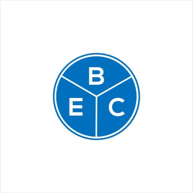 BEC harf logosu tasarımı. BEC başharflerinin baş harfleri logo konsepti. Siyah arkaplanda BEC harf tasarımı.