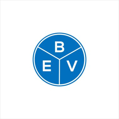 BEV harf logosu tasarımı. BEV başharflerinin baş harfleri logo konsepti. Siyah arkaplanda BEV harf tasarımı.