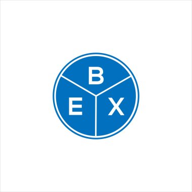 BEX harfli logo tasarımı. BEX başharflerinin baş harfleri logo konsepti. BEX harf dizaynı siyah arkaplan.