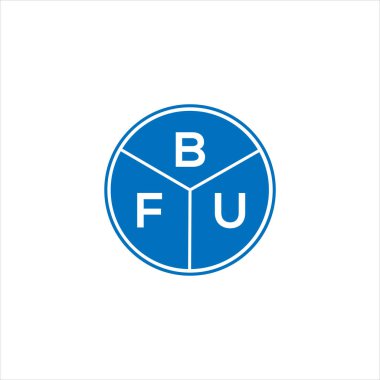 BFU harf logosu tasarımı. BFU monogram harflerin baş harfleri logo kavramı. Siyah arkaplanda BFU harf tasarımı.
