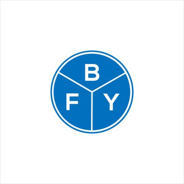 BFY harf logosu tasarımı. BFY monogram harflerin baş harfleri logo kavramı. Siyah arkaplanda BFY harf tasarımı.