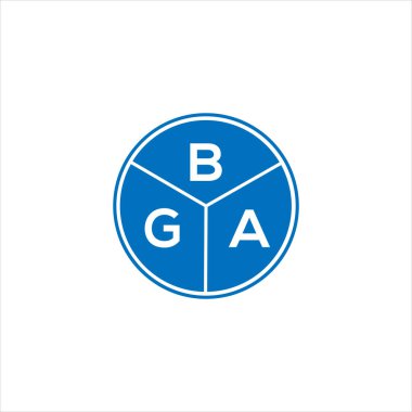 BGA mektup logosu tasarımı. BGA monogram harflerin baş harfleri logo kavramı. Siyah arkaplanda BGA harf tasarımı.