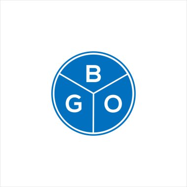 BGO harfli logo tasarımı. BGO monogram harflerin baş harfleri logo kavramı. Siyah arkaplanda BGO harf tasarımı.