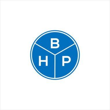 BHP harf logosu tasarımı. BHP monogram harflerin baş harfleri logo kavramı. Siyah arkaplanda BHP harf tasarımı.
