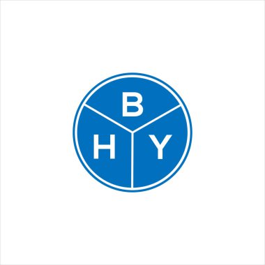 BHY harf logosu tasarımı. BHY monogram harflerin baş harfleri logo kavramı. Siyah arkaplanda BHY harf tasarımı.