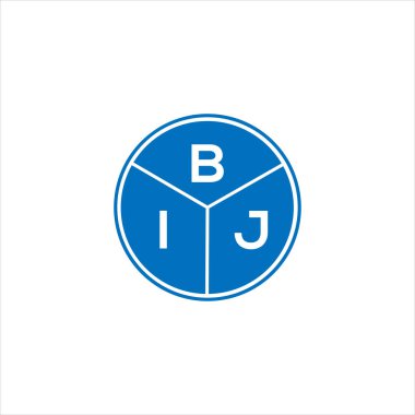 BIJ harf logosu tasarımı. BIJ başharflerinin baş harfleri logo konsepti. Siyah arkaplanda BIJ harf tasarımı.