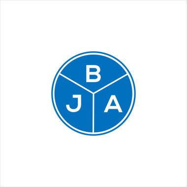 Bja mektup logosu tasarımı. Bja başharflerinin baş harfleri logo konsepti. Siyah arkaplanda Bja harf tasarımı.