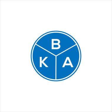 BKA mektup logosu tasarımı. BKA monogram harflerin baş harfleri logo kavramı. Siyah arkaplanda BKA harf tasarımı.