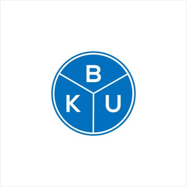 BKU harf logosu tasarımı. BKU monogram harflerin baş harfleri logo kavramı. Siyah arkaplanda BKU harf tasarımı.