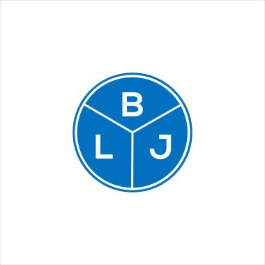 BLJ harf logosu tasarımı. BLJ baş harflerinin baş harfleri logo konsepti. Siyah arkaplanda BLJ harf tasarımı.