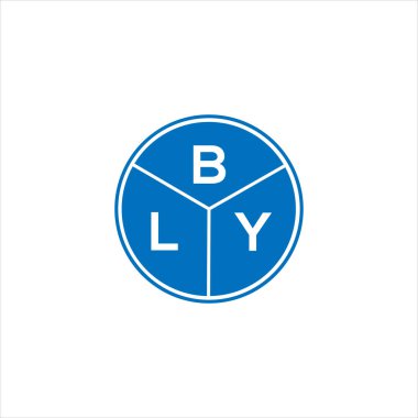 BLY harfli logo tasarımı. BLY monogram harflerin baş harfleri logo kavramı. Siyah arkaplanda BLY harf tasarımı.