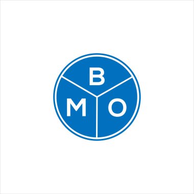 BMO harf logosu tasarımı. BMO monogram harflerin baş harfleri logo kavramı. Siyah arkaplanda BMO harf tasarımı.