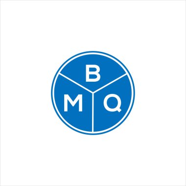 BMQ harf logosu tasarımı. BMQ başharflerinin baş harfleri logo konsepti. Siyah arkaplanda BMQ harf tasarımı.