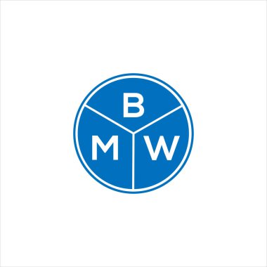 BMW harf logosu tasarımı. BMW monogram harflerin baş harfleri logo kavramı. Siyah arkaplanda BMW harf tasarımı.